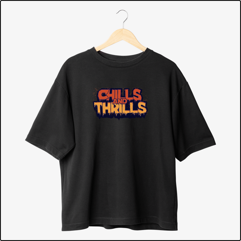 Chills and Thrills Oversized T-Shirts – Spooky & Adventurous Graphic Tees