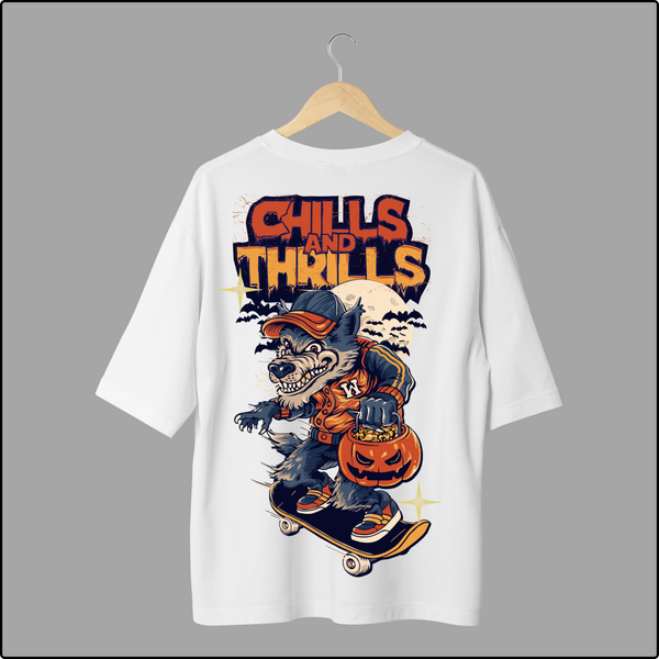Chills and Thrills Oversized T-Shirts – Spooky & Adventurous Graphic Tees