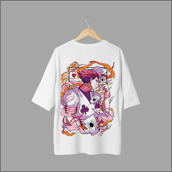 Hisoka’s Trickster Oversized Tee - HxH’s Magician Unleashed