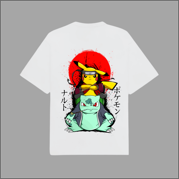 Pikachu & Bulbasaur Duo Regular Tee - Pocket Monster Mashup