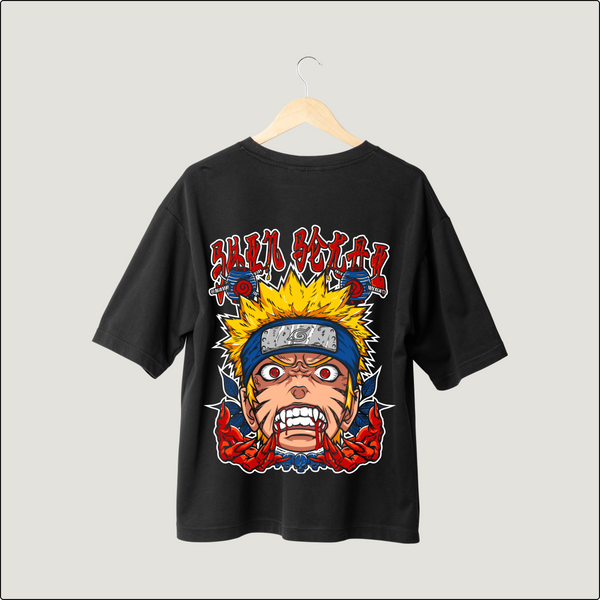 Ninja Blaze Oversized Tee - Naruto’s Kyubi form