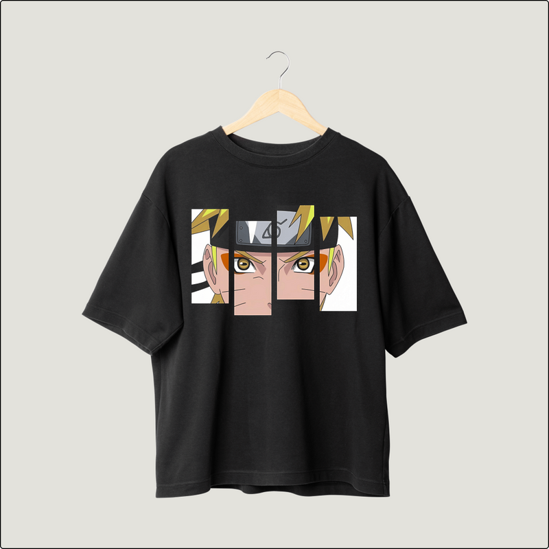 Naruto Expression Mashup Oversized Tee - Oversized and Bold