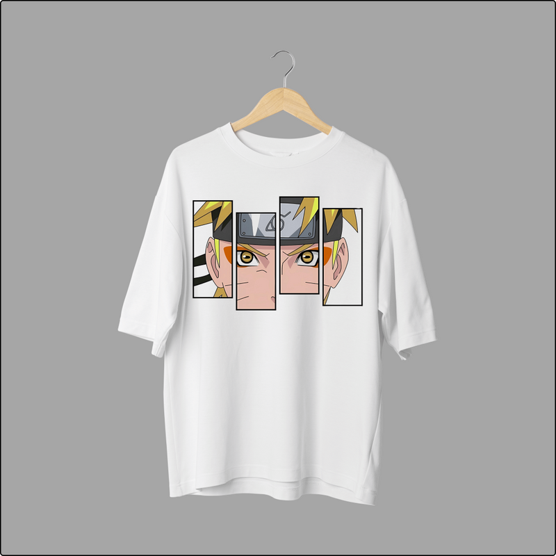 Naruto Expression Mashup Oversized Tee - Oversized and Bold