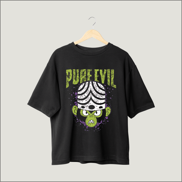 Pure Evil T-Shirt – Dark Villain Graphic Oversized Tee  Edgy Streetwear