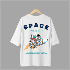 Space Friendship Oversized T-Shirts – Cosmic for Stellar Bonds