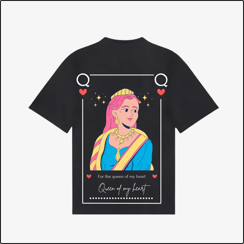 Queen of My Heart Regular T-Shirts – Romantic & Stylish Love Tees