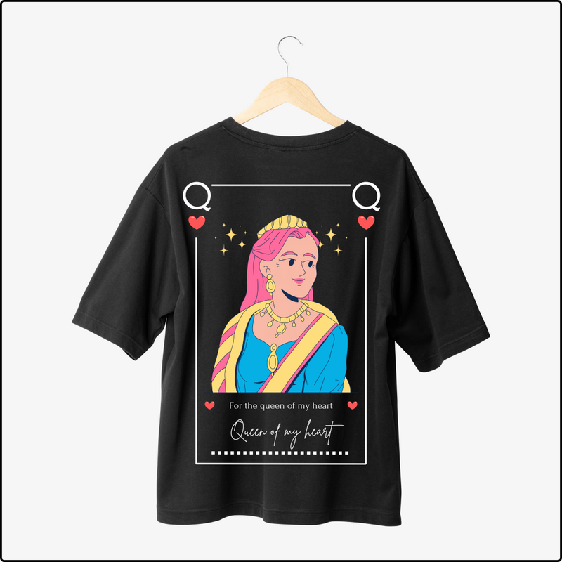 Queen of My Heart Oversized T-Shirts – Romantic & Stylish Love Tees