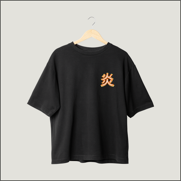 Blaze of Rengoku Oversized Tee - Ignite Your Wardrobe