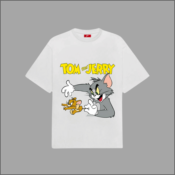 Tom and Jerry Chase Regular Tee - Classic Cartoon Fun