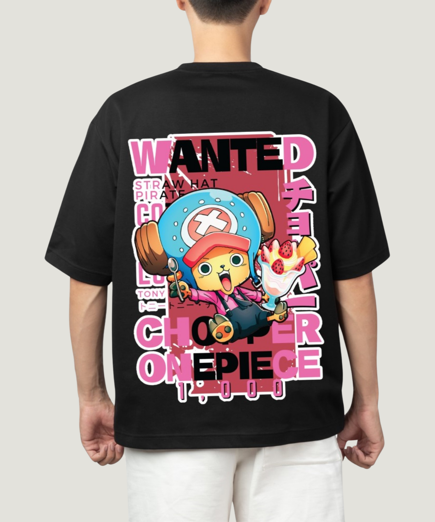 Chopper's Sweet Escape: The Cotton Candy Lover Tee (Black)