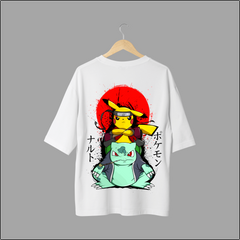 Pikachu & Bulbasaur Duo Oversized Tee - Pocket Monster Mashup