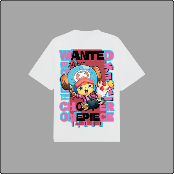 Chopper's Sweet Escape: The Cotton Candy Lover Tee (White)