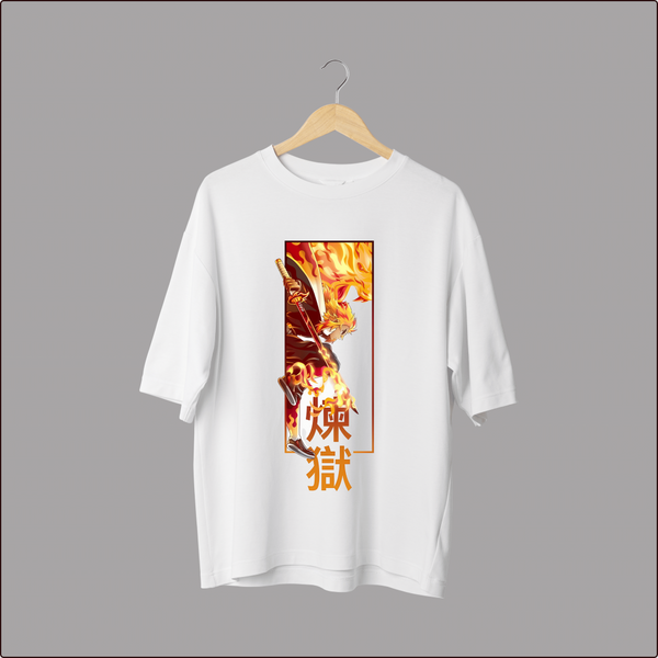 Blaze of Glory Oversized Tee - Unleash Your Inner Fire