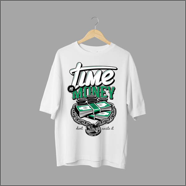 Chill ‘n’ Thrill Oversized Tee - Time is Money Design