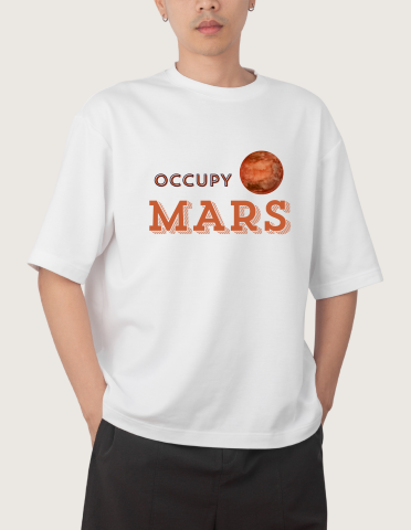 Occupy Mars’ Oversized Tee - A Must-Have for Space Lovers.