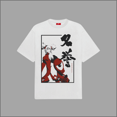 Anime Calligraphy Tee - Brown & Black