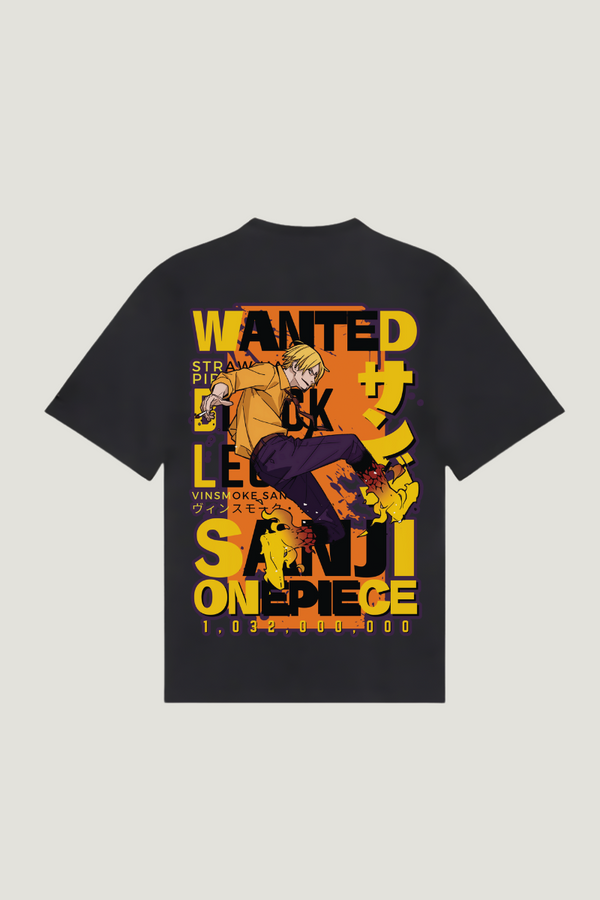 Sanji's Wanted Poster: The Black-Leg Bounty Tee (Black)